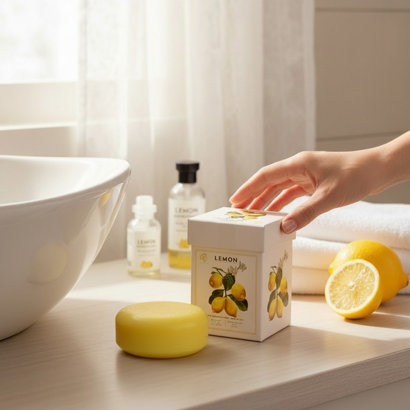 3pc Lemon Soaps Set, Italian Natural Vegetable Soap -NWT - Picture 12 of 12